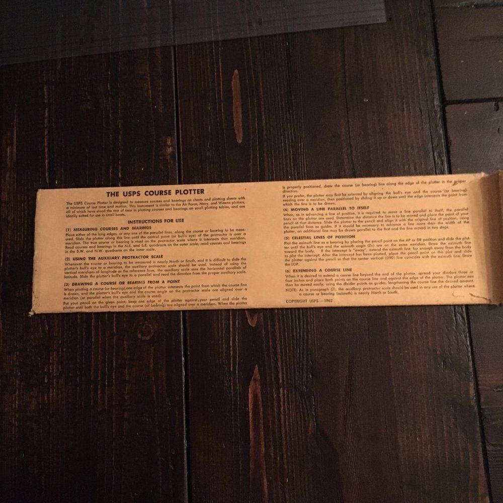 USPS Course Plotter 1962 - Picture 3 of 4